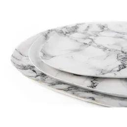Plateau effet marbre blanc  Marble