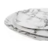 Plateau effet marbre blanc  Marble