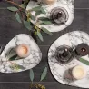 Plateau effet marbre blanc  Marble