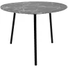 Table basse en métal imitation marbre Ovoid 58 x 51 cm