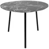 Table basse en métal imitation marbre Ovoid 67 x 60 cm