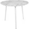 Table basse en métal imitation marbre Ovoid 67 x 60 cm