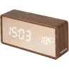 Réveil led en ABS effet bois Copper