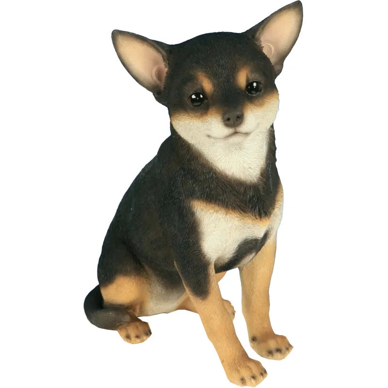 Chihuahua assis en résine 24 cm