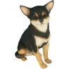 Chihuahua assis en résine 24 cm