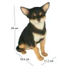 Chihuahua assis en résine 24 cm