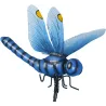 Libellule bleue sur pic en métal 102 cm