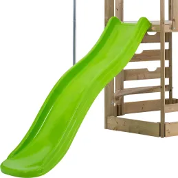 Aire de jeux en bois avec glissière et portique Castelwood