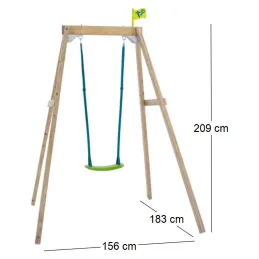 Portique en bois balançoire Forest