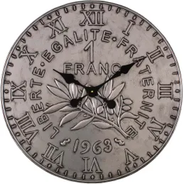 Horloge en fer pièce de monnaie 60 cm