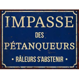 Plaque décorative en métal humour 33 x 25 cm