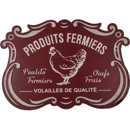 Plaque métallique découpée style rétro
