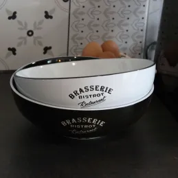 Saladiers en grès Brasserie bistrot (Lot de 2)