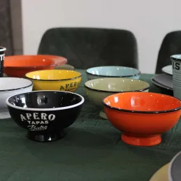 Bols à apéro colorés Brasserie bistrot (Lot de 6)