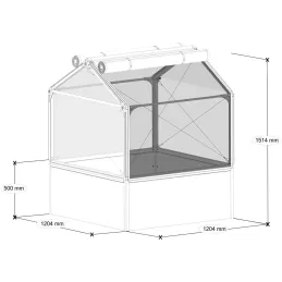 Carré potager avec serre Basic air
