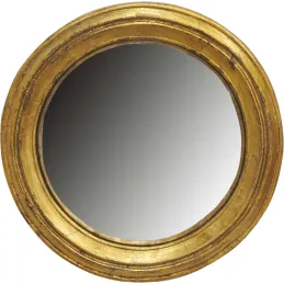 Miroir baroque rond en polyrésine 24.5 cm Gold