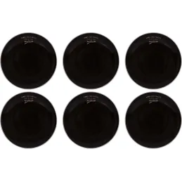 Assiettes en grès noir Bonne dégustation (Lot de 6)