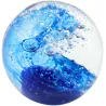 Presse papiers en verre Bulle bleue
