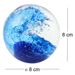 Presse papiers en verre Bulle bleue