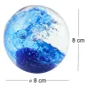 Presse papiers en verre Bulle bleue