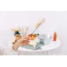 Goupillon gourde en fibres de coton et soie
