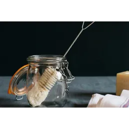 Goupillon gourde en fibres de coton et soie
