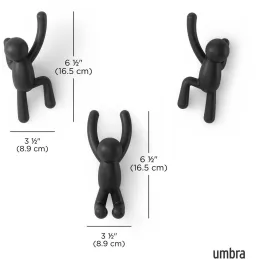 Patère bonhomme Buddy (Lot de 3)