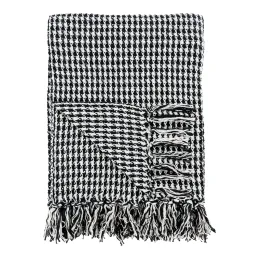 Plaid Pied-de-poule en coton