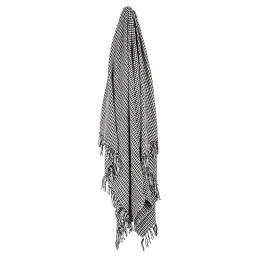 Plaid Pied-de-poule en coton
