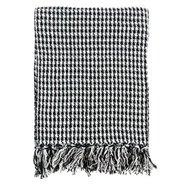 Plaid Pied-de-poule en coton