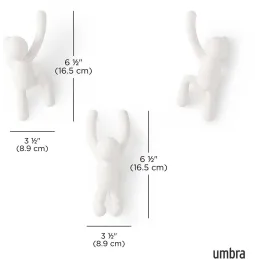 Patère bonhomme Buddy (Lot de 3)