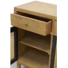 Commode en manguier et cannage