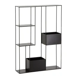 Étagère murale en métal noir