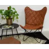 Fauteuil Butterfly en cuir