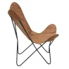 Fauteuil Butterfly en cuir