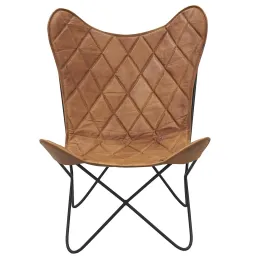Fauteuil Butterfly en cuir