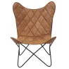 Fauteuil Butterfly en cuir