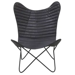 Fauteuil Butterfly en cuir