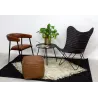 Pouf cube en cuir