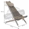 Chilienne en bois EcoChair avec coussin (Lot de 2)