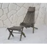 Chilienne en bois EcoChair avec coussin (Lot de 2)