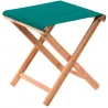 Tabouret bois d'eucalyptus tissu 100% coton Elvas