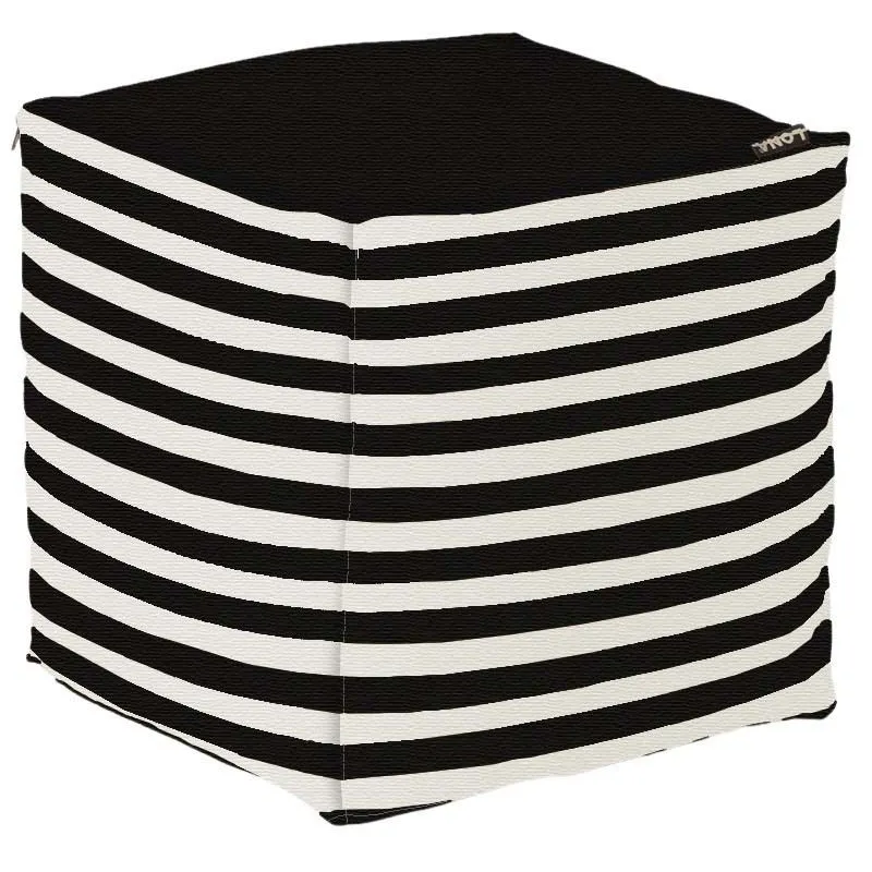 Pouf de jardin en coton 40 x 40 cm Stripes