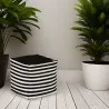 Pouf de jardin en coton 40 x 40 cm Stripes