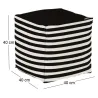 Pouf de jardin en coton 40 x 40 cm Stripes