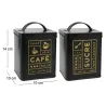 Boite en métal noir mat Nora (Lot de 2)