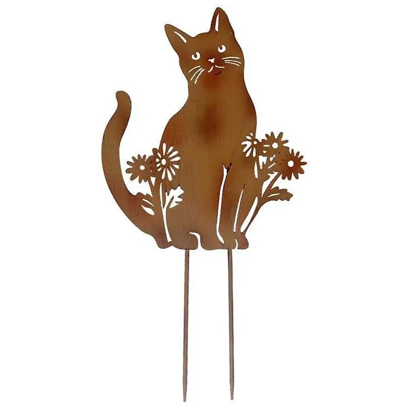 Silhouette en fer Chat 38 x 76 cm