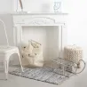 Tabouret laine et bois Douceur
