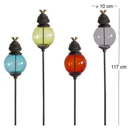 Set de 4 tuteurs boules colorées Animaux