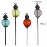 Set de 4 tuteurs boules colorées Animaux